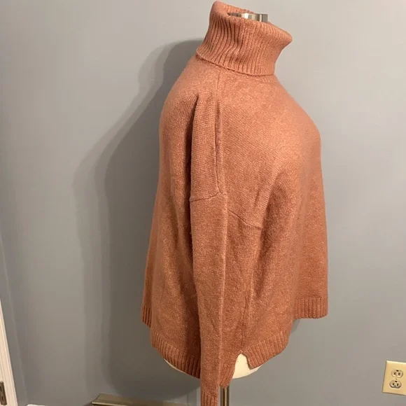 ANDREE BY UNIT Dusty Rust Turtleneck Sweater - Picture 5 of 7